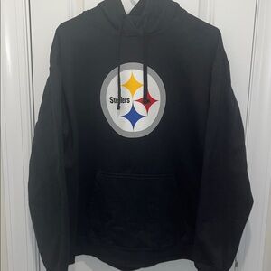 Black Pittsburgh Steelers Fanatics Cotton polyester Hooded Hoodie Sweatshirt XL